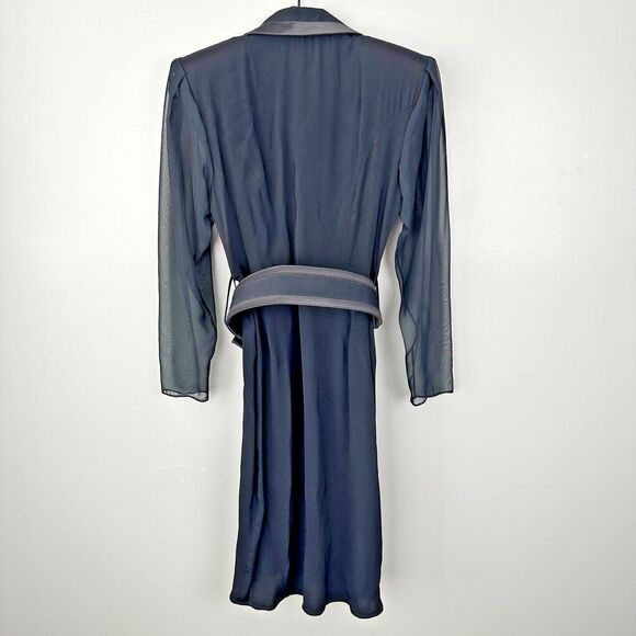 Vintage Betsy & Adam Chiffon Little Black Dress Womens 5-6 - Picture 7 of 7